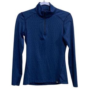 REI Co-op XS Women’s Quarter Zip Pullover Blue Stretch Long Sleeve Hiking‎ Top